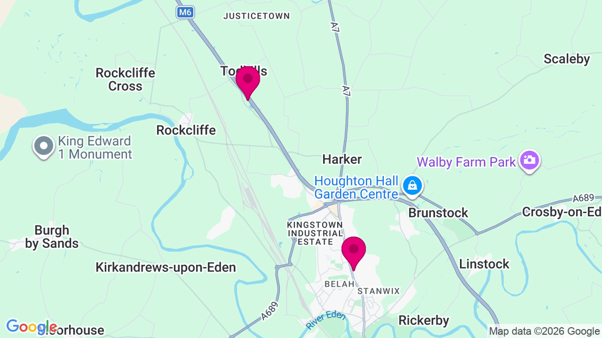 Map of digital billboard locations in Carlisle