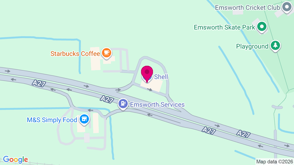 Map of digital billboard locations in Emsworth