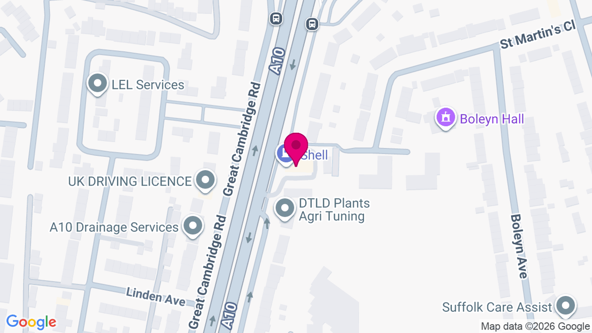 Map of digital billboard locations in Enfield