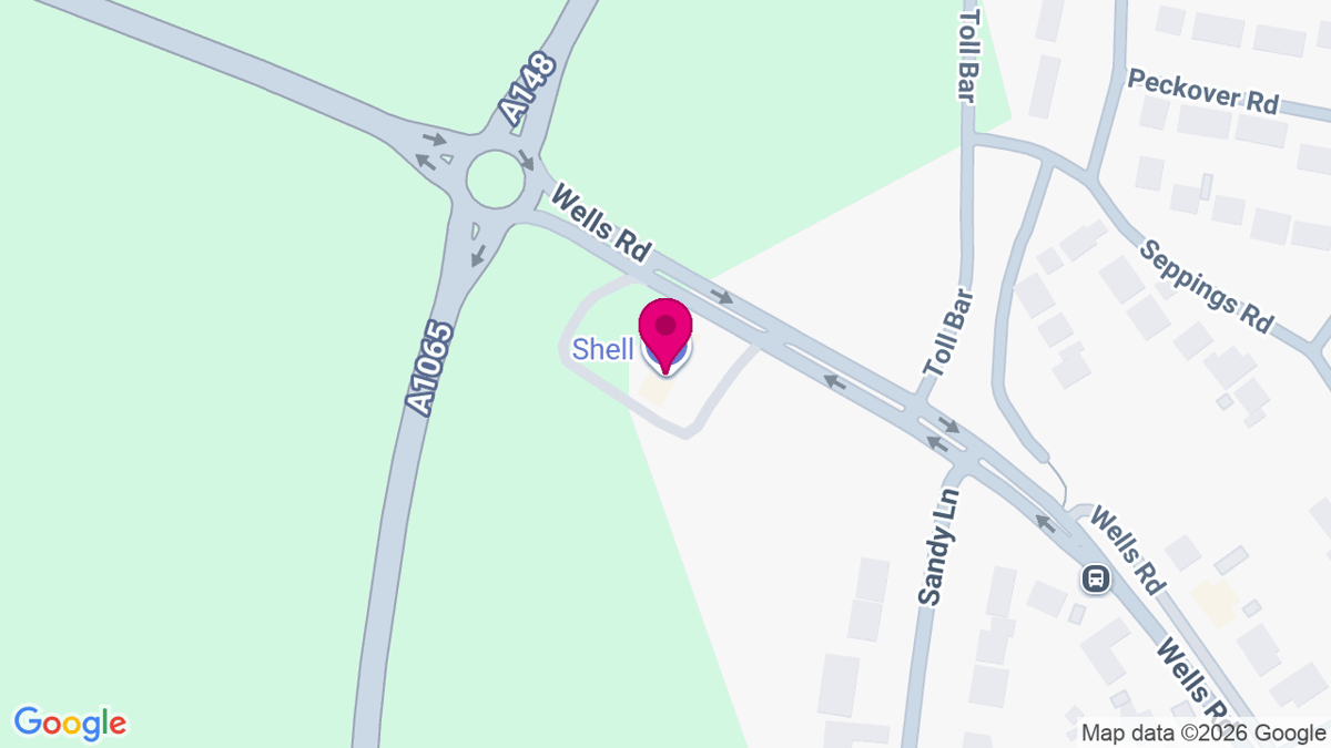 Map of digital billboard locations in Fakenham