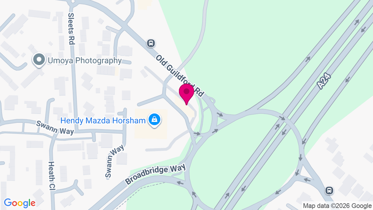 Map of digital billboard locations in Horsham