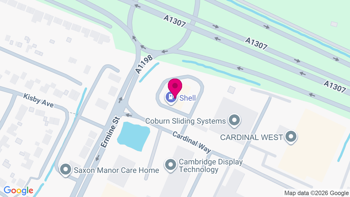 Map of digital billboard locations in Huntingdon