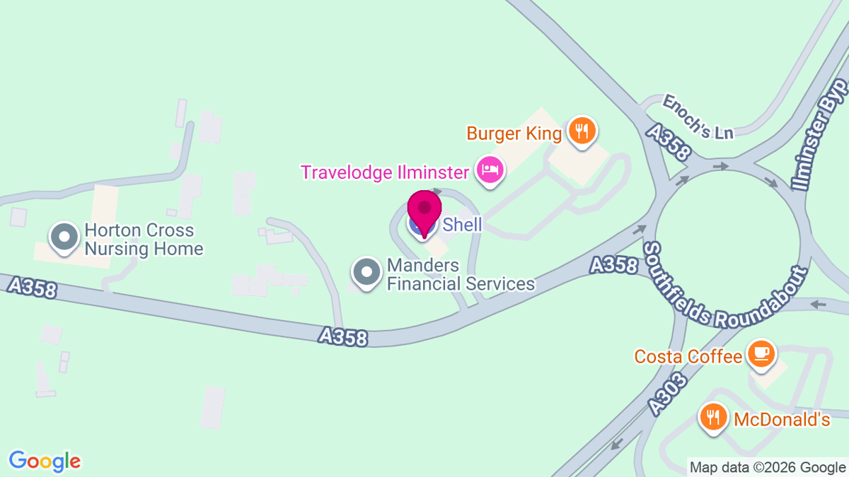 Map of digital billboard locations in Ilminster