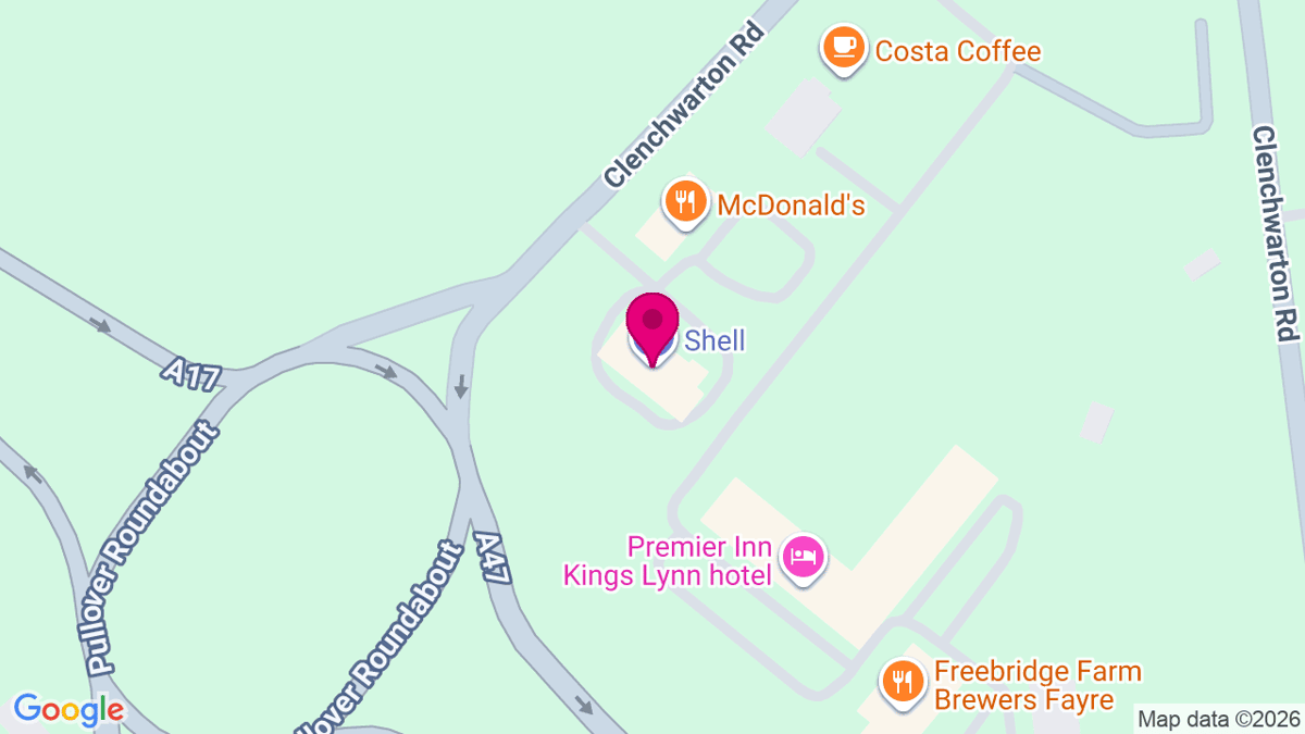 Map of digital billboard locations in King's Lynn
