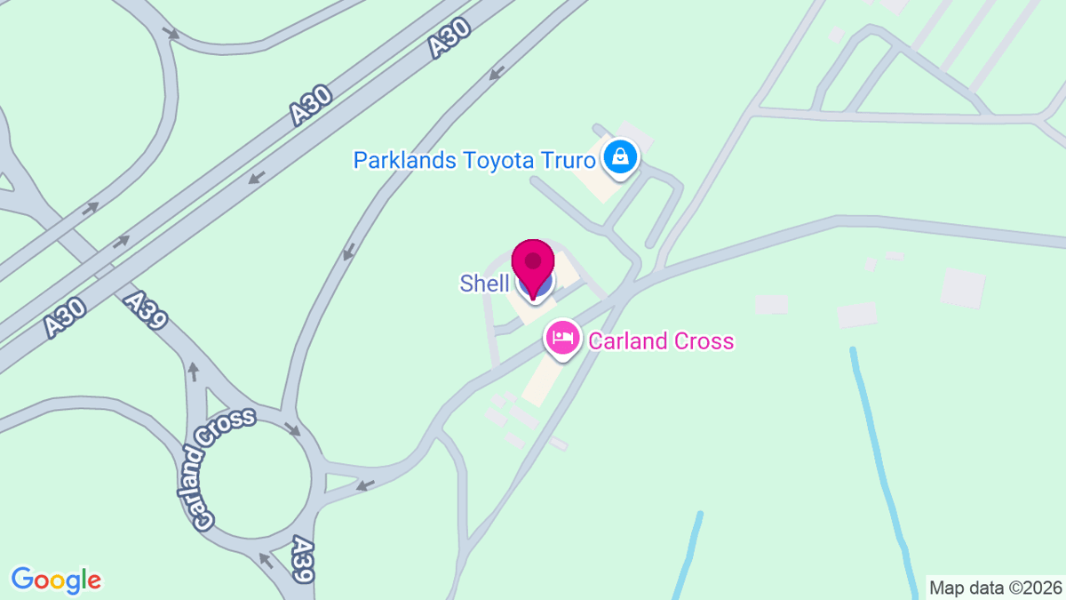 Map of digital billboard locations in Newquay