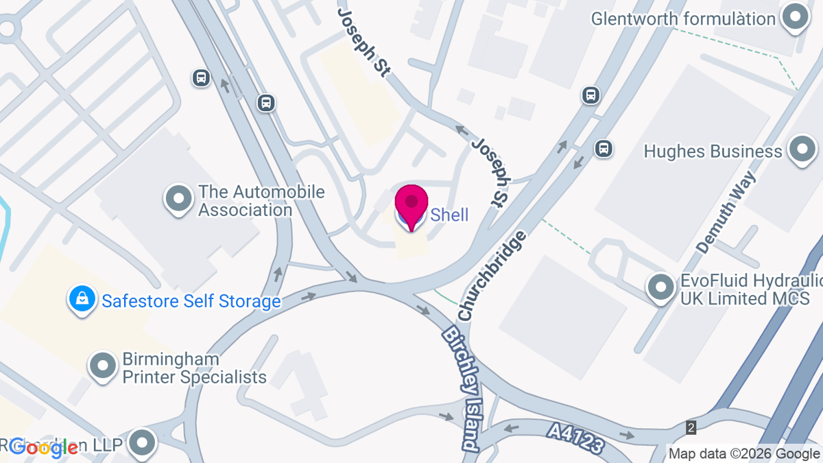 Map of digital billboard locations in Oldbury