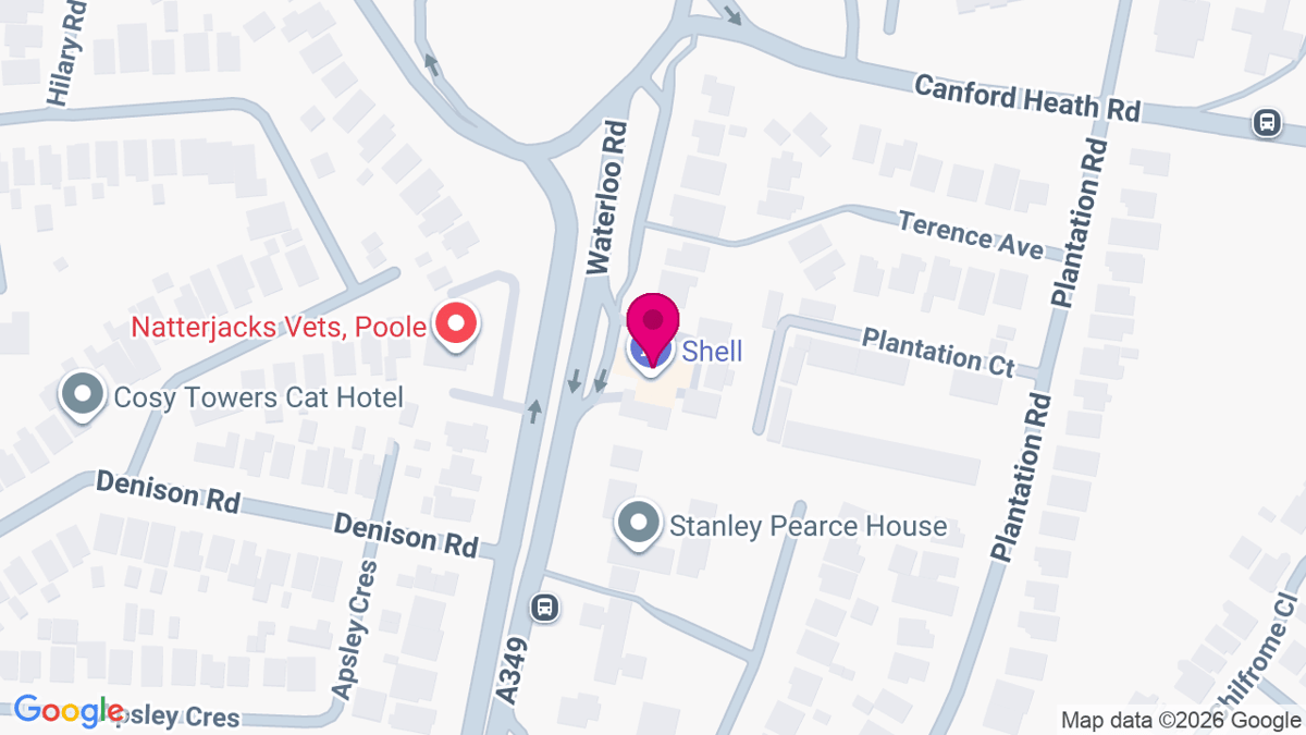 Map of digital billboard locations in Poole