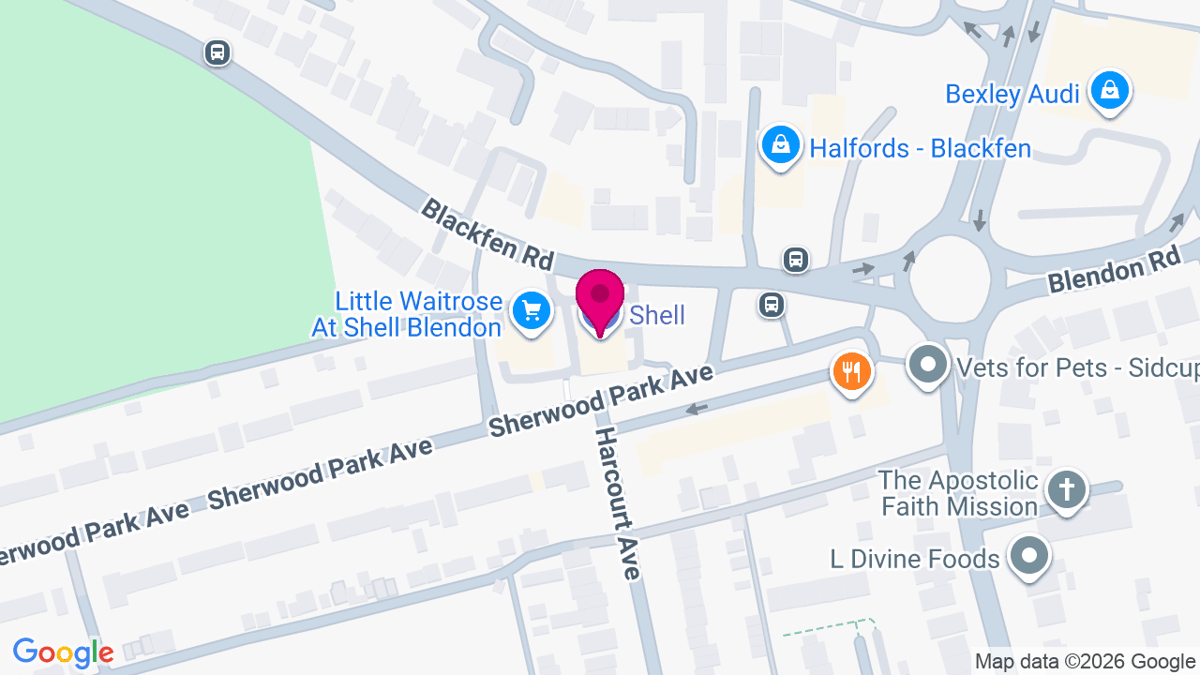 Map of digital billboard locations in Sidcup