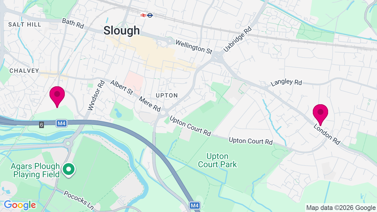 Map of digital billboard locations in Slough