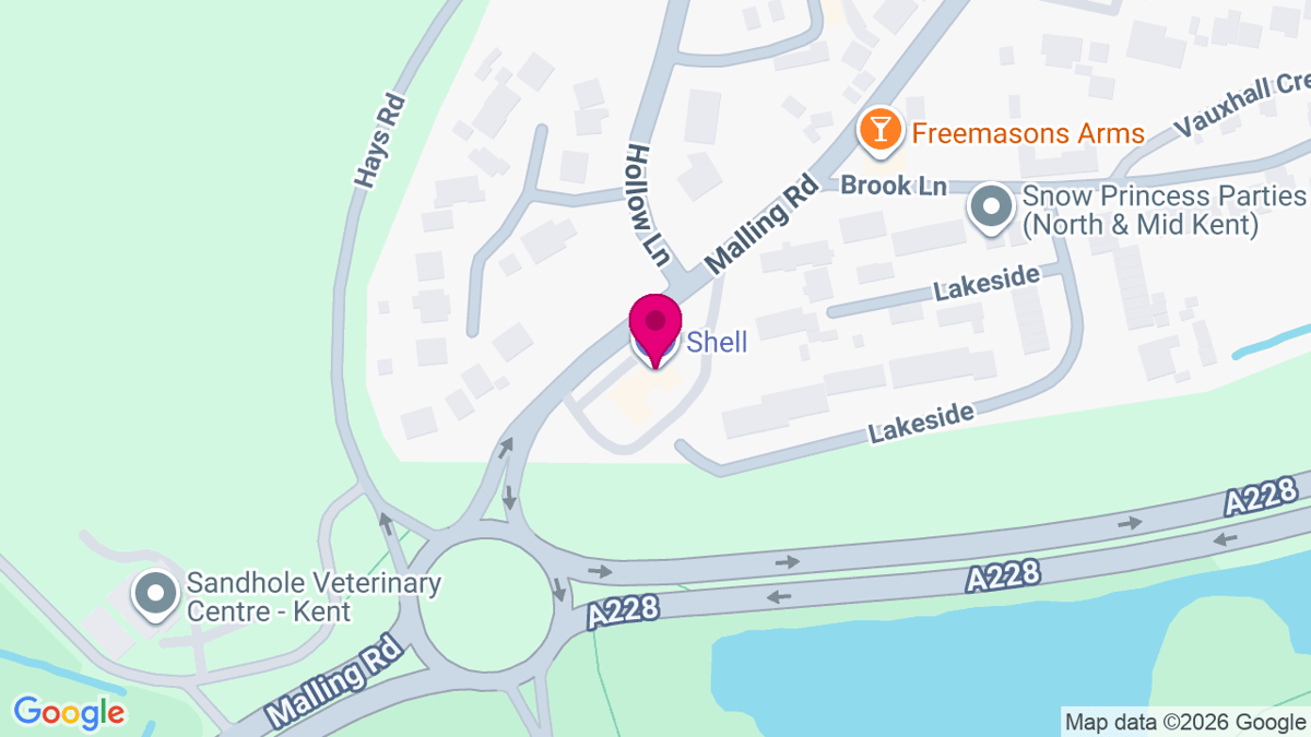 Map of digital billboard locations in Snodland
