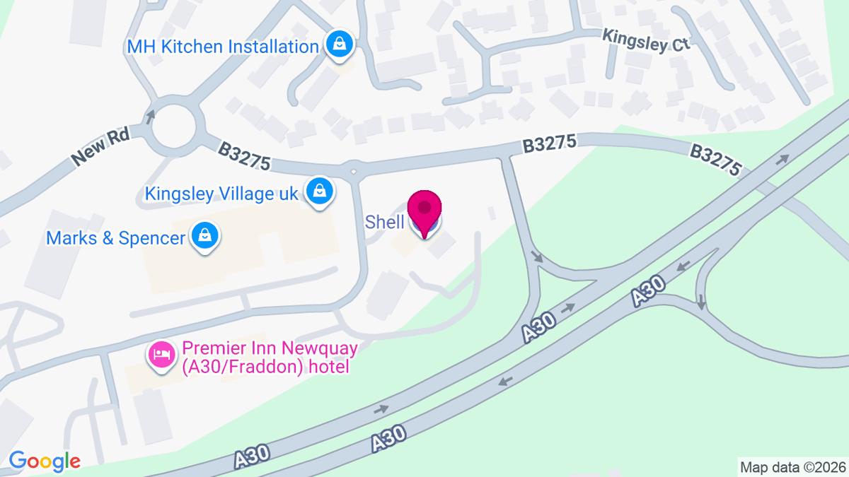 Map of digital billboard locations in St Columb