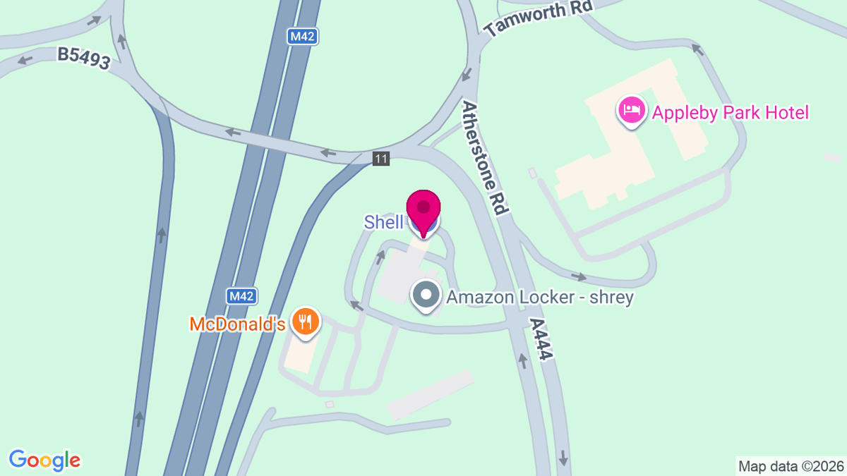 Map of digital billboard locations in Swadlincote