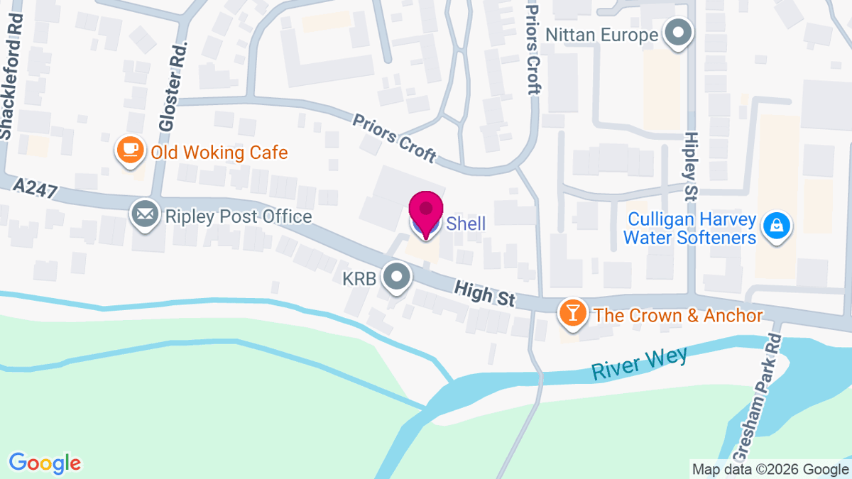 Map of digital billboard locations in Woking